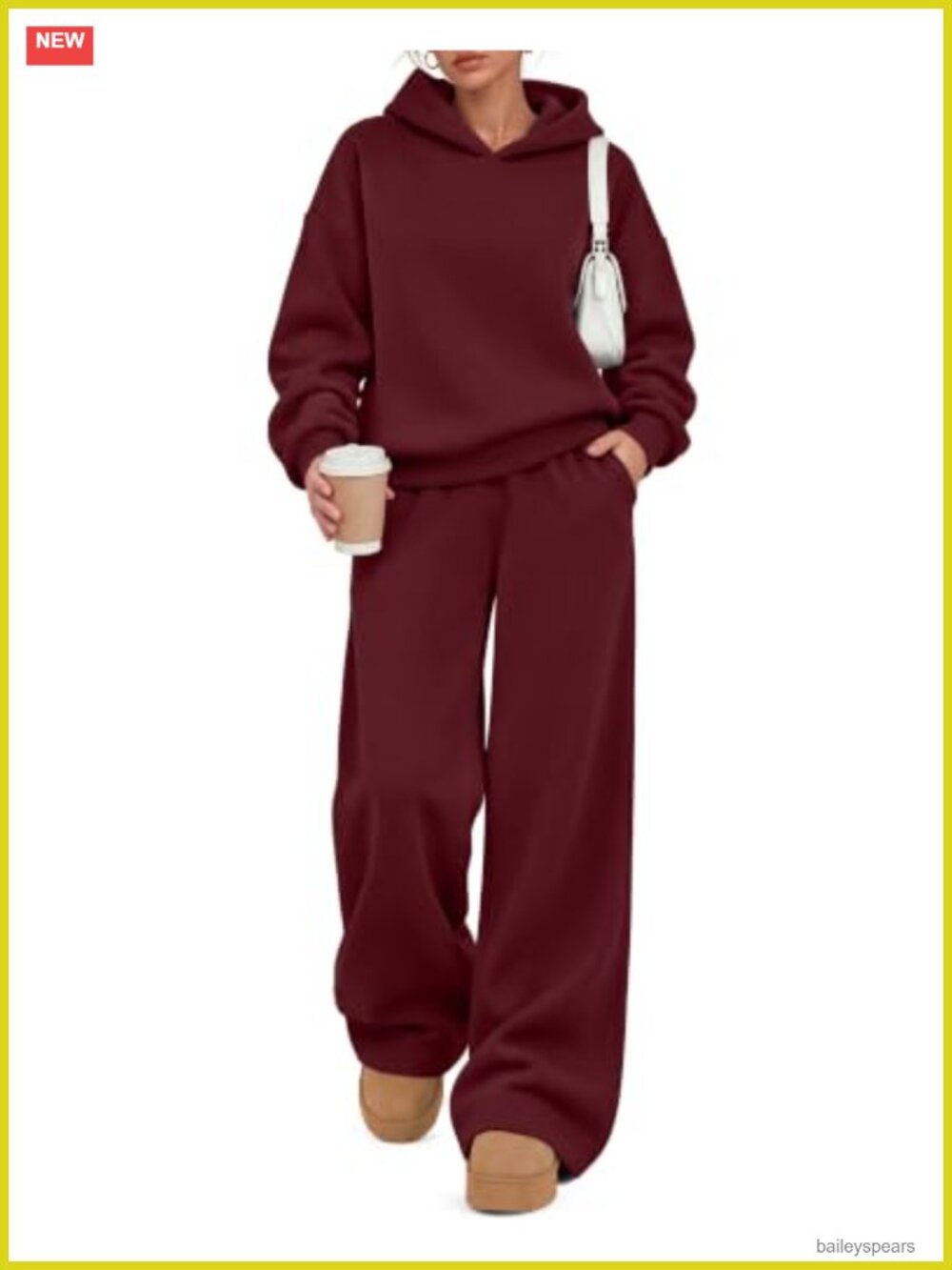 Women's 2-Piece Lounge Set Oversized Hoodie Wide Leg Sweatpants
